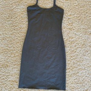 Silver slip dress